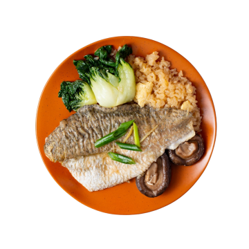Oven-baked Seabass with Kicap Onion